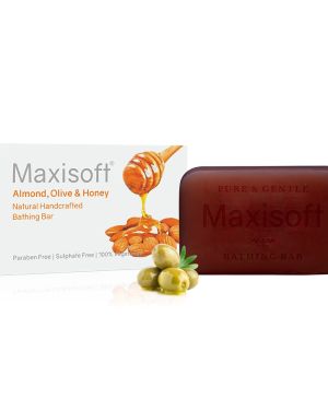 Maxisoft Almond Olive Honey Natural Handcrafted Bathing Bar 75 gm