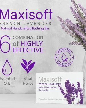 Maxisoft French Lavender Bathing Bar 75 gm