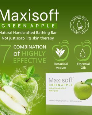 Maxisoft Green Apple Bathing Bar 75 gm