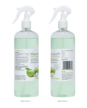 Maxisoft Hand Sanitizer Spray Green Apple 500 ml