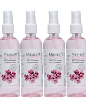 Maxisoft Hand Sanitizer Spray Japanese Cherry Blossom 120 ml (Pack of 4)