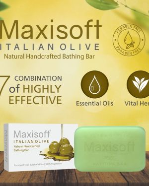 Maxisoft Italian Olive Bathing Bar 75 gm