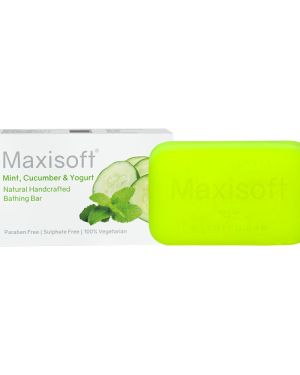 Maxisoft Mint, Cucumber & Yogurt Bathing Bar 75 gm