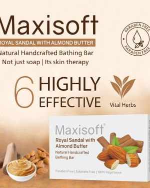 Maxisoft Royal Sandal with Almond Butter Bathing Bar 75 gm