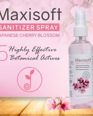 Maxisoft Hand Sanitizer Spray Japanese Cherry Blossom 120 ml (Pack of 4)