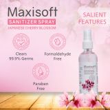 Maxisoft Hand Sanitizer Spray Japanese Cherry Blossom 120 ml (Pack of 4)