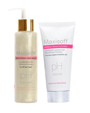 Maxisoft Combo (Brightening Face Wash 100 ml + Fairness Cream For Women 50 gm)