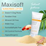 Maxisoft Sunscreen Lotion (SPF 50) 50 ml | UVA & UVB Protection | (Buy 10 Get 2 Free)