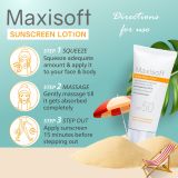 Maxisoft Sunscreen Lotion (SPF 50) 50 ml | UVA & UVB Protection | (Buy 10 Get 2 Free)