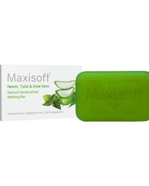 Maxisoft Neem Tulsi Aloe Vera Bathing Bar 75 gm